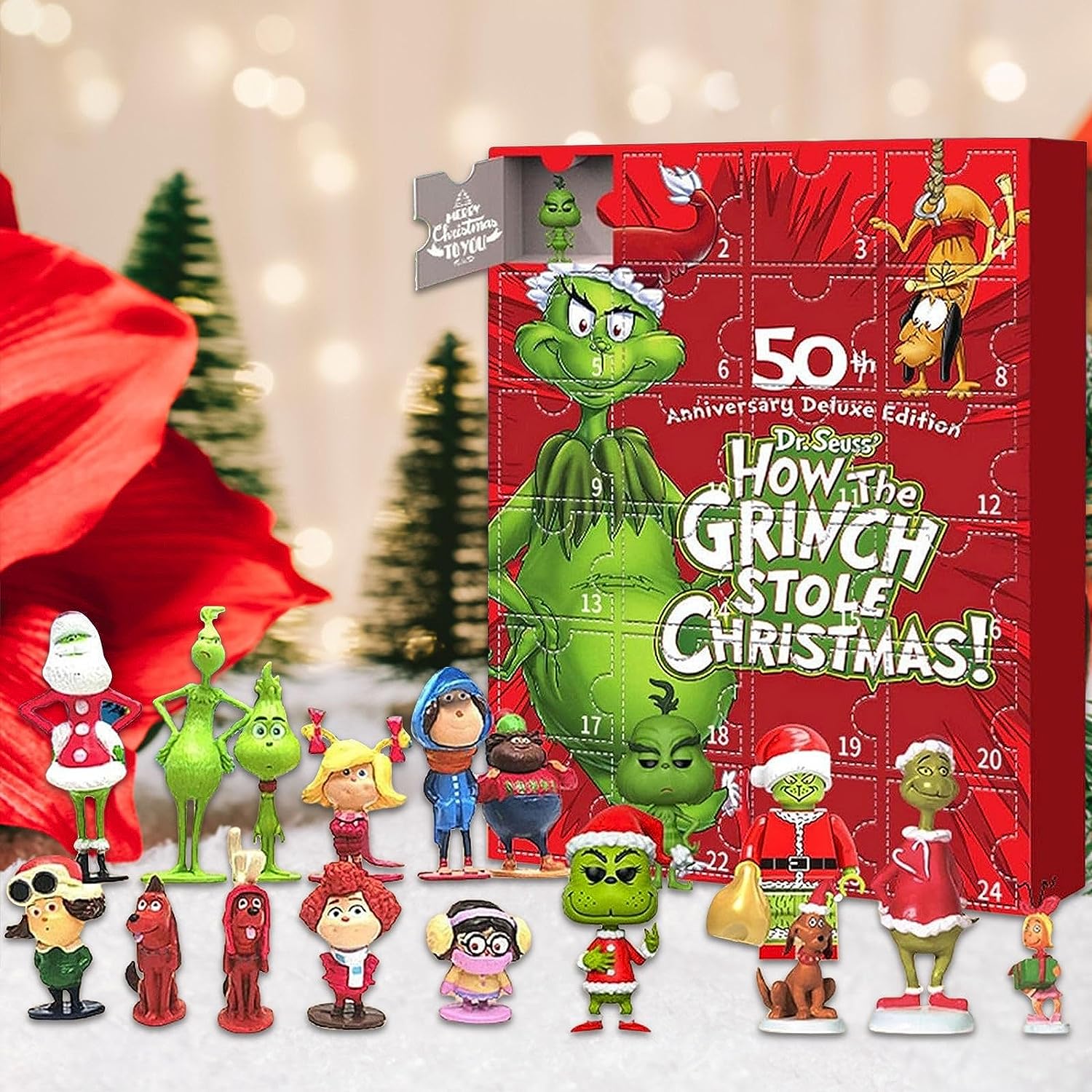 Grinch Advent Calendar 2023 Christmas Countdown Calendar Bargains House