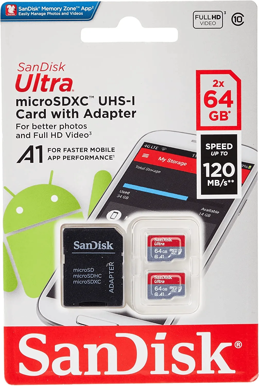 SanDisk Ultra 64GB MicroSDHC