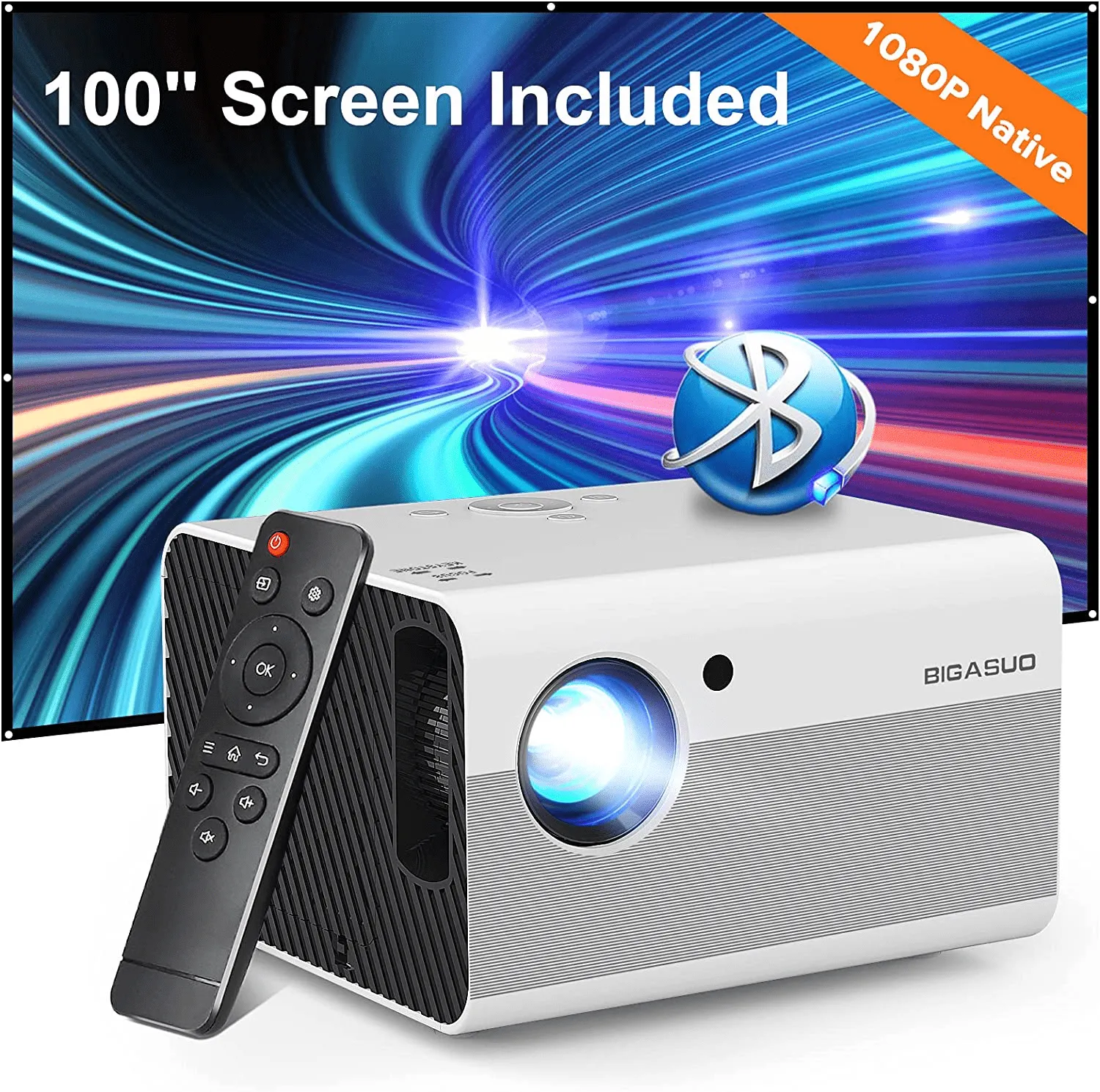 1080P HD Bluetooth Projector