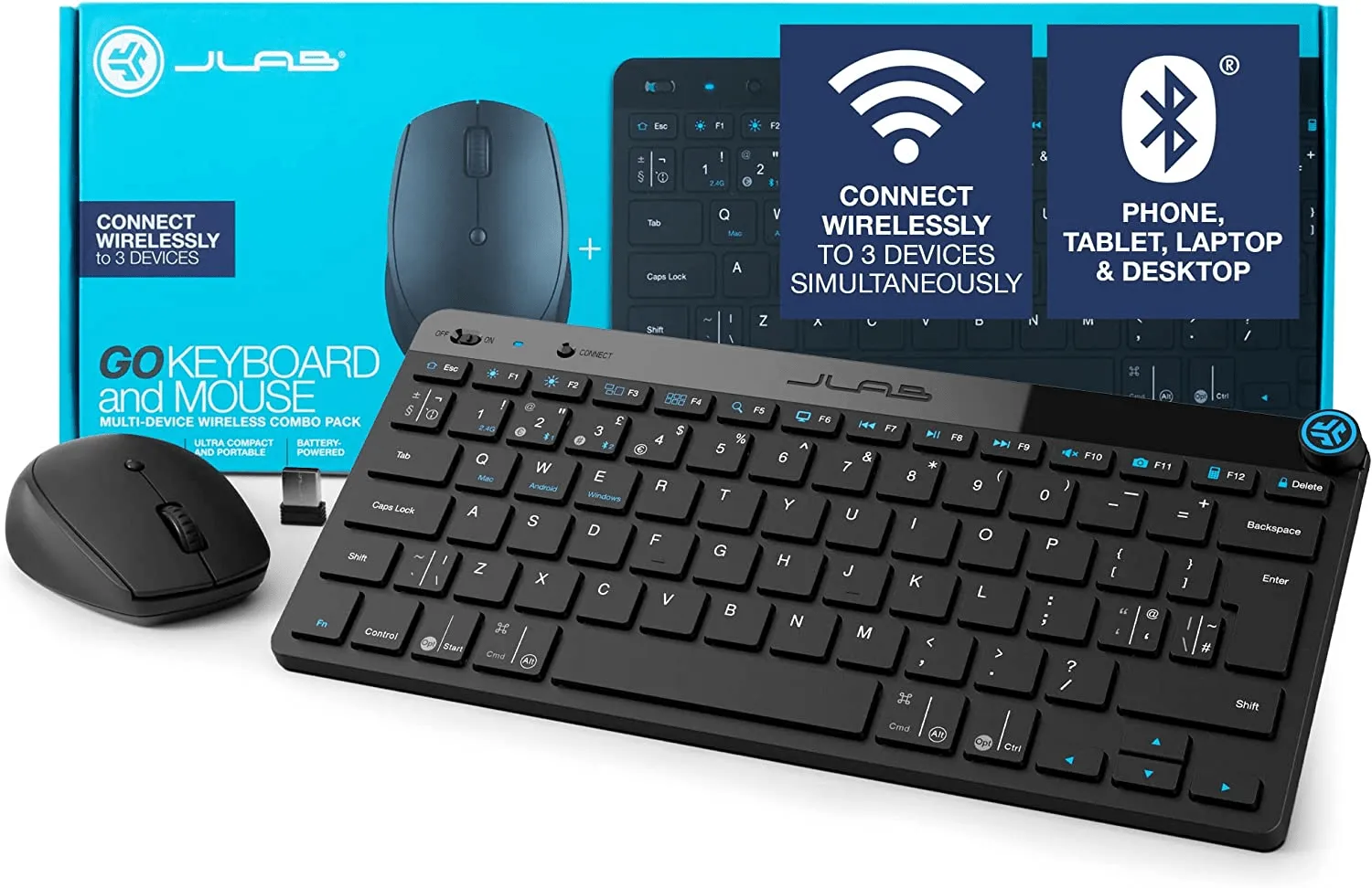 Bluetooth and Wireless Keyboard and Mouse Set