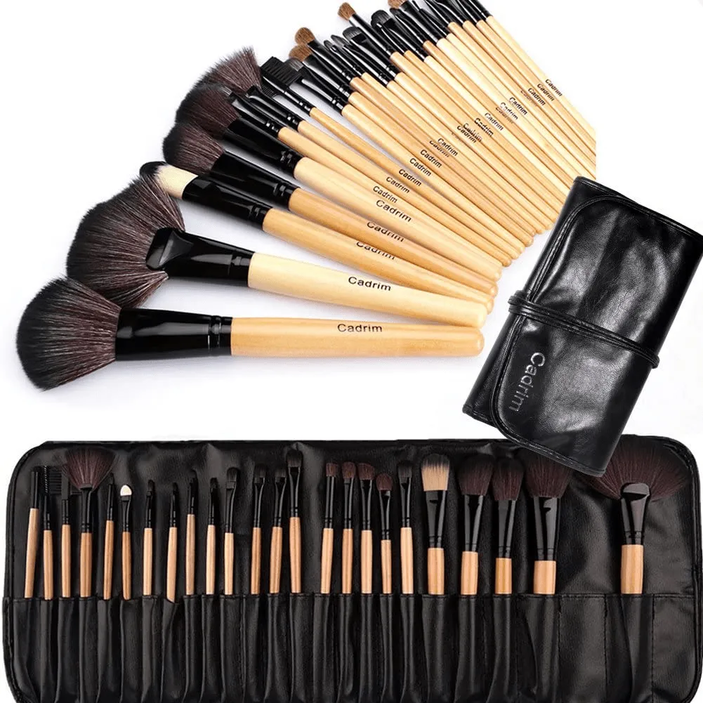 24 pcs Natural Hair Professional Makeup Brush Set