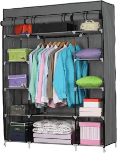 Portable Clothes Wardrobe, Foldable Closets for Bedroom