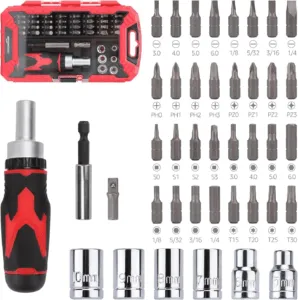 Screwdriver Set Amazon Basics 41-Piece Magnetic Ratchet