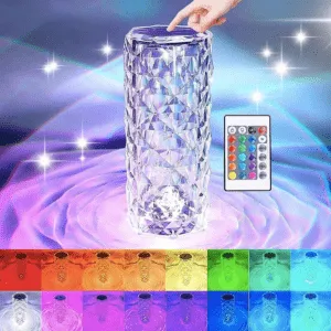 Crystal Lamp, Rose Touch Control Crystal Lamp, 16 Colour Changing Lamp