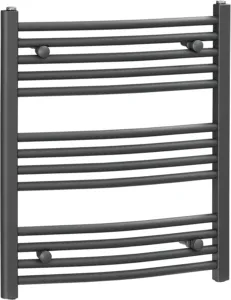 Curved Heated Towel Rail, Hydronic Bathroom Ladder Radiator