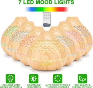 Aromatherapy Essential Oil Diffuser, Ultrasonic Aroma Humidifier