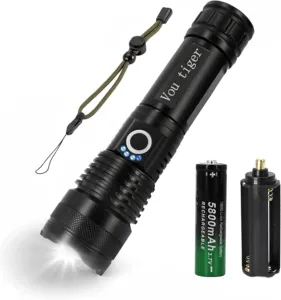 Rechargeable Flashlight, Zoomable Torch for Camping Outdoor