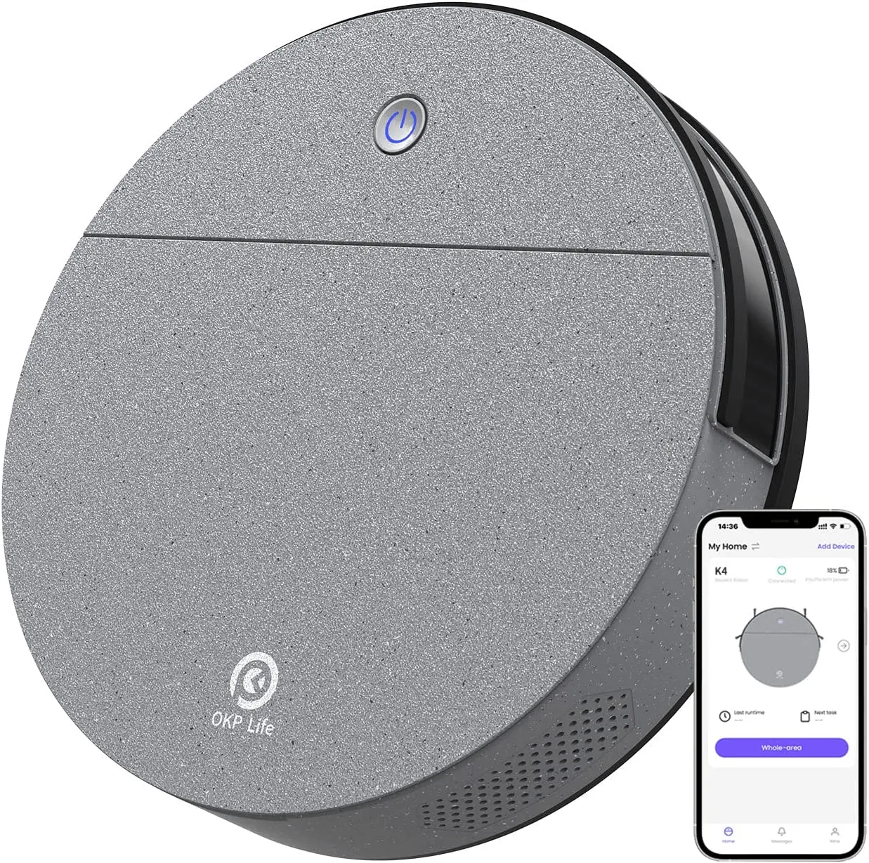 Automatic Self-Charging Robotic Vacuum with App control and Alexa