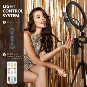 Neewer 10-inch RGB Selfie Ring Light with Tripod Stand