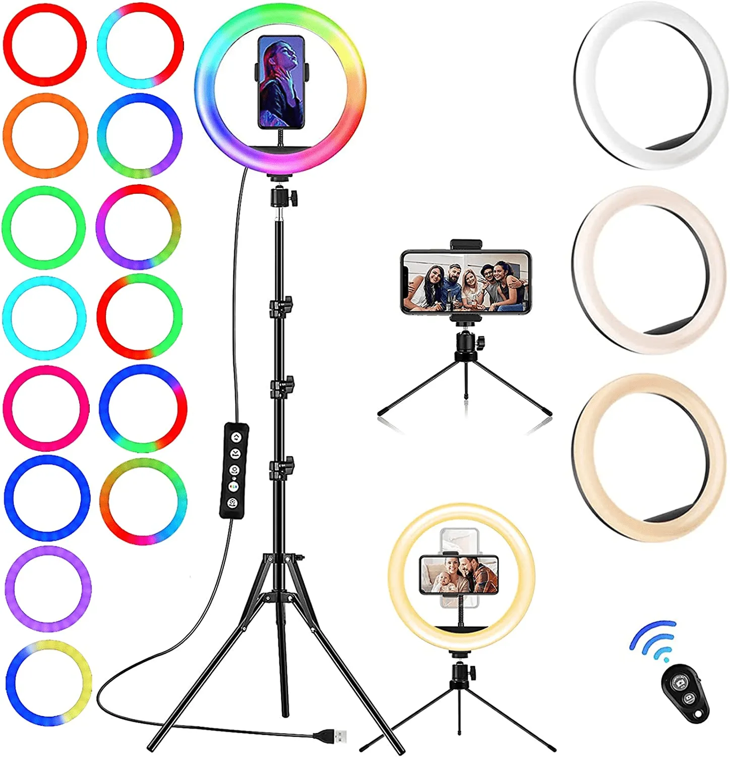 Ring Light with Tripod Stand and Phone Holder