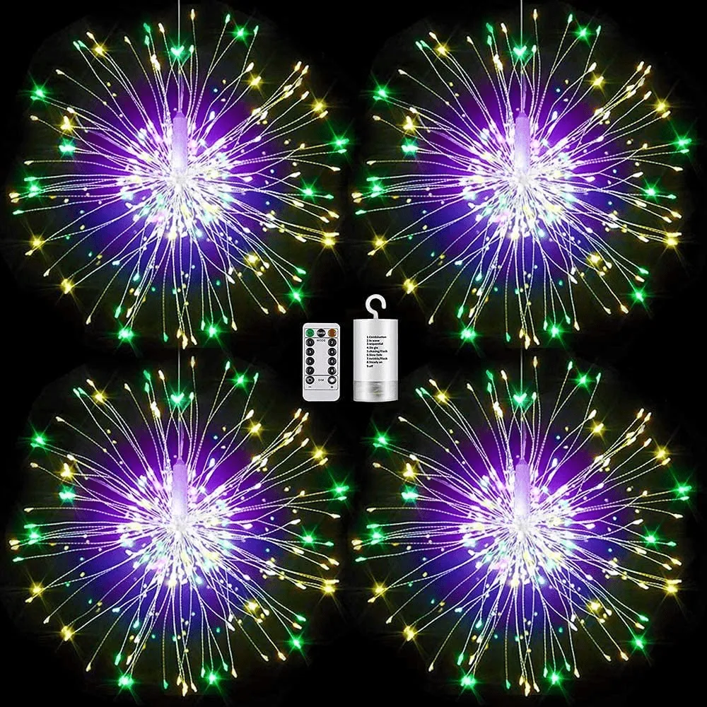 Starburst Lights LED, Outdoor Hanging Firework Garden Light Battery Powered