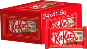 KITKAT 4 Finger Milk Chocolate Bar - 24 x 41.5g Biscuit Bars