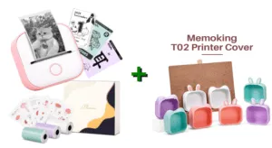 Memoking Mini Thermal Printer + Silicone Protective Case