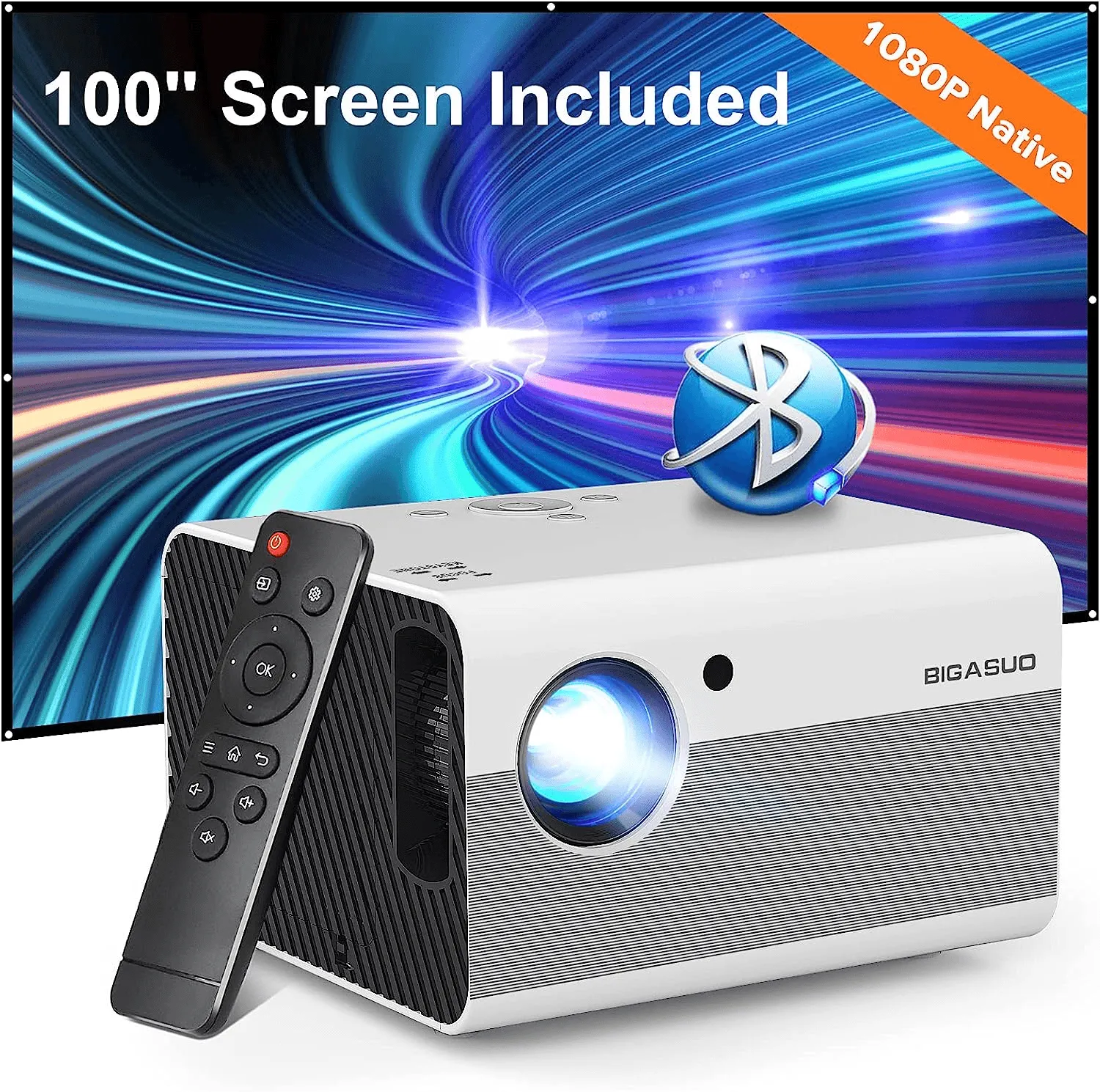 Outdoor Movie Projector with Screen