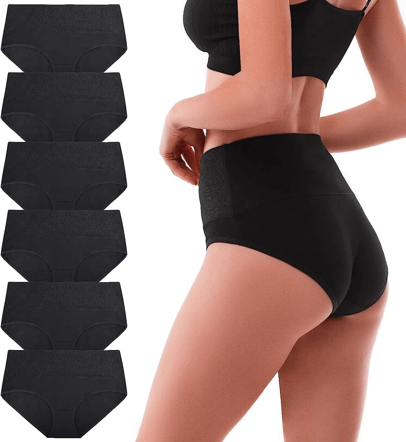 High Waisted Knickers for Women Multipack