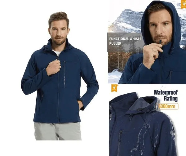 Waterproof Jacket with Hood Fleece