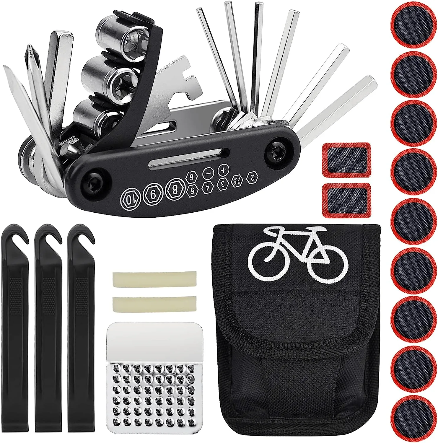 Tire Puncture and Repair Multi Tool Kit