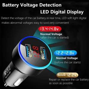 Digital Car Charger with Display