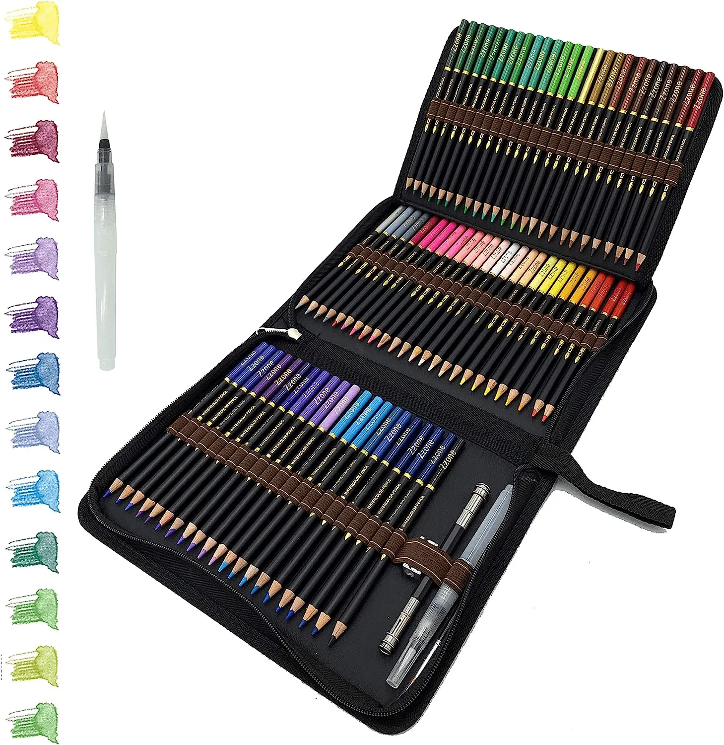 Watercolour Pencils Set in Big Pencil Case