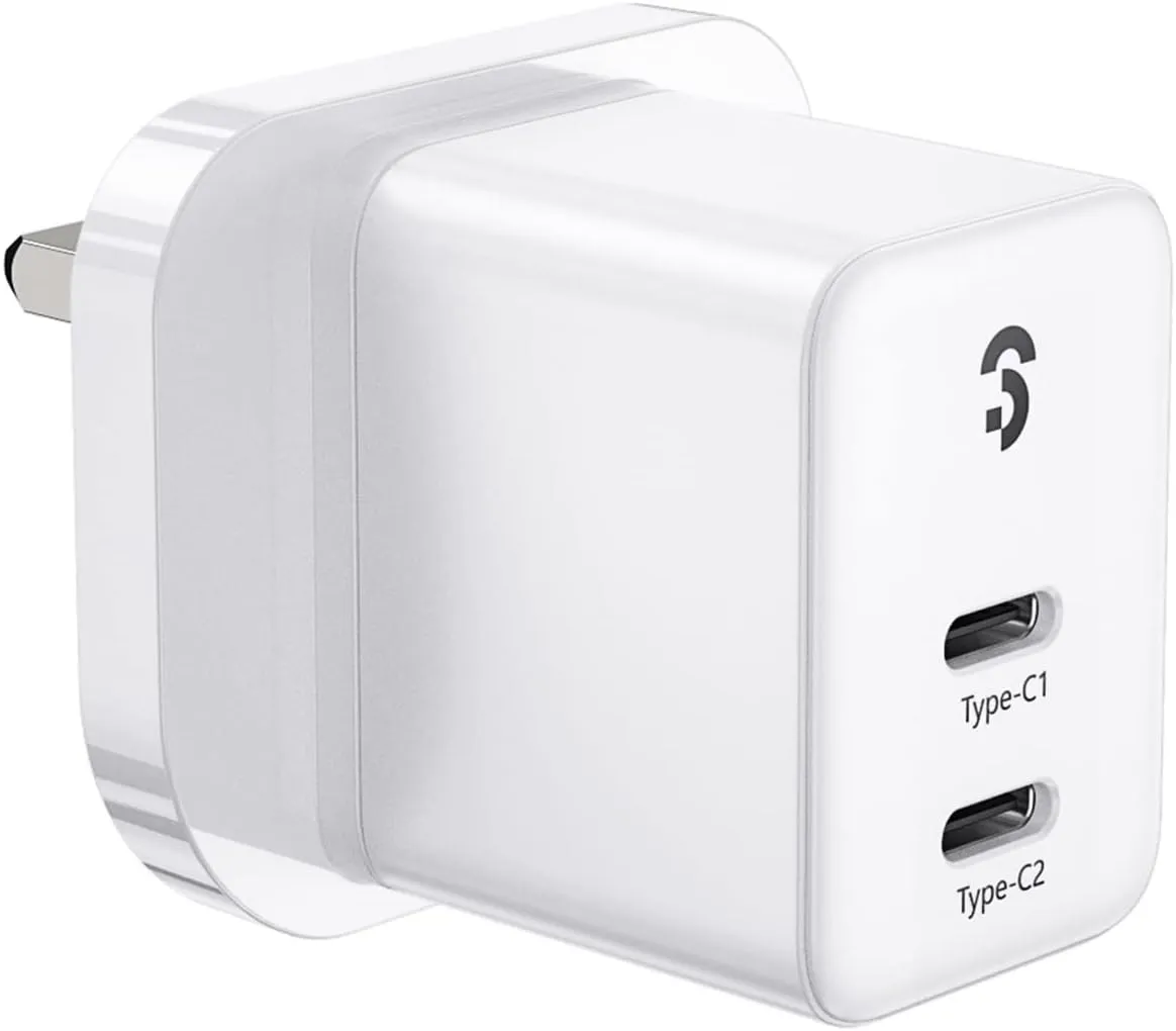 Dual USB-C Charger Plug Power Adapter
