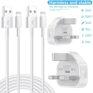 iPhone Charger Cable with Quick iPhone Wall Charger Plug Adapter