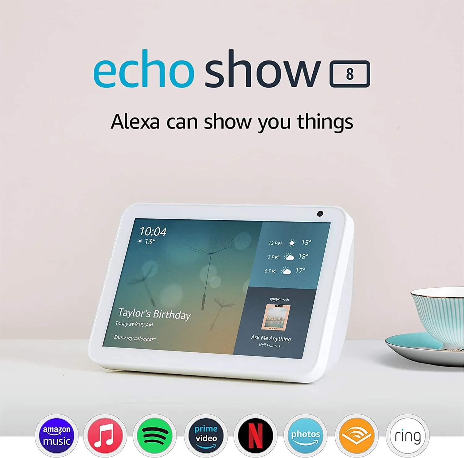 Echo Show 8 – Smart Display with Alexa