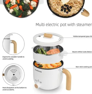 Cook Anytime, Anywhere with the Electric Hot Pot with Steamer