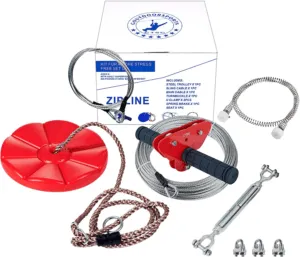 Zip line Kit Wire Seat For Kids and Adults 29m