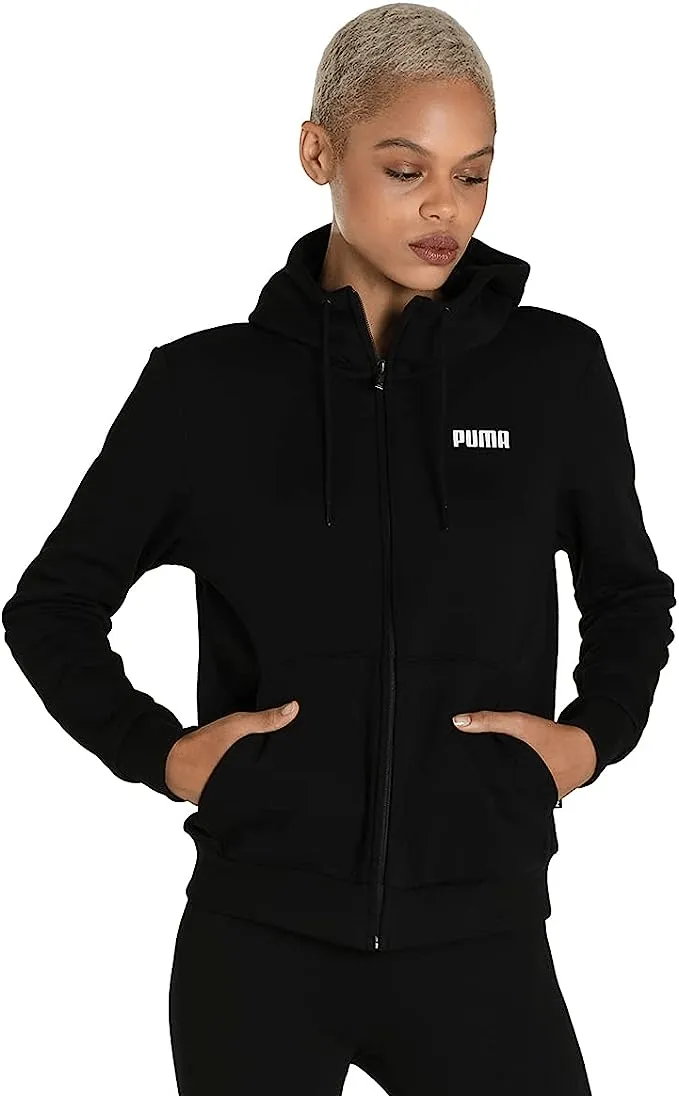 PUMA Women's Essentials Full-Zip Full-Length Hoodie