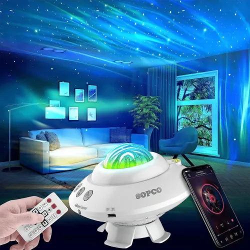 Aurora Night Light with Ocean Wave and Bluetooth