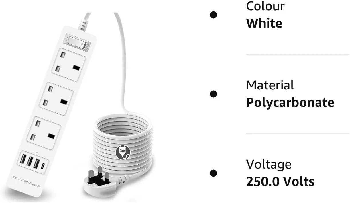 Surge Protected Power Strips 4 USB Slots