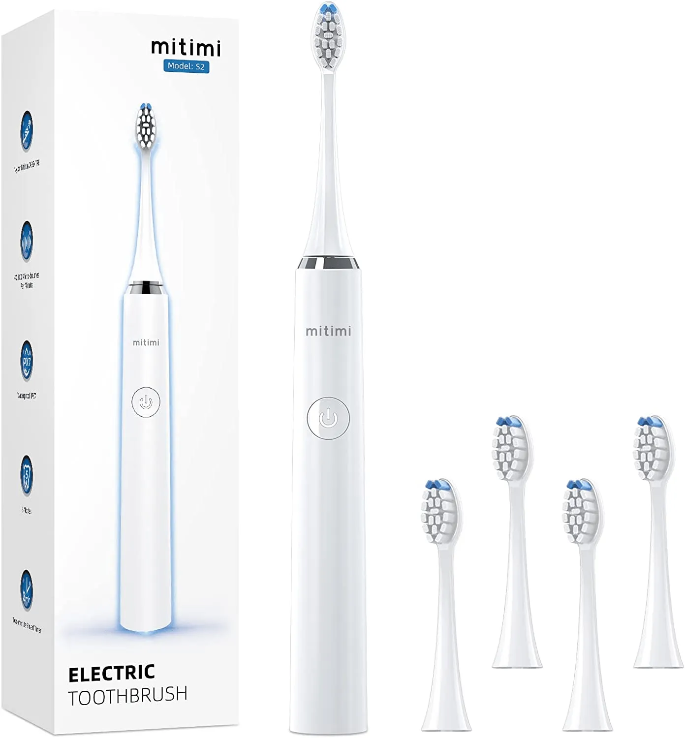 Rechargeable Power Sonic Toothbrush with smart timer