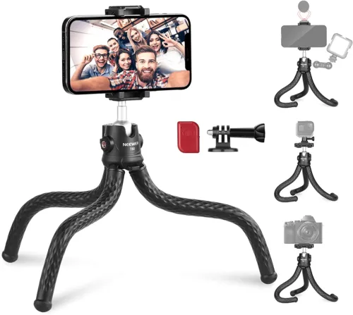 Flexible Travel Tripod Stand with Wireless Remote