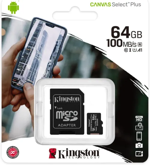 Kingston Canvas Select Plus SDCS2/64GB Scheda microSD