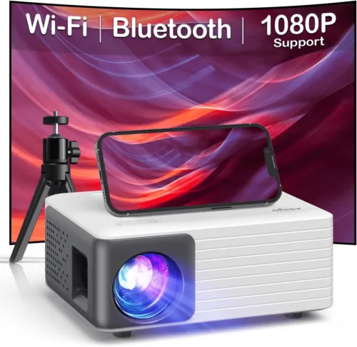 LED Video Projector Compatible with iOS and Android