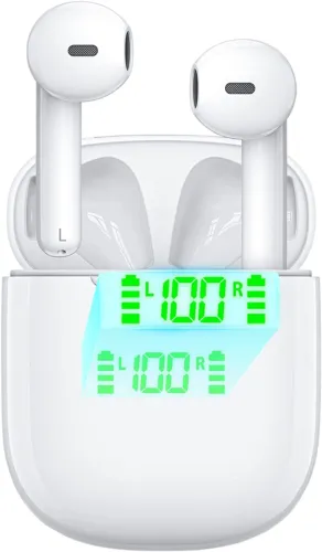 LED Power Display Stereo Earphones