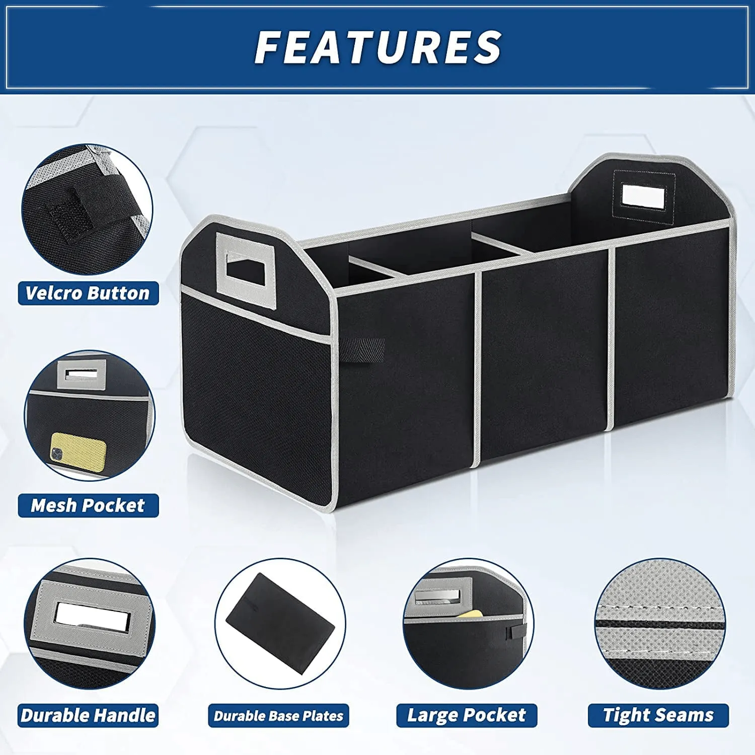 Water Resistant Car Trunk Storage Bag