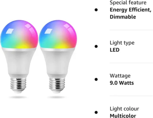WiFi Led Light Bulb Works with Alexa and Google Home