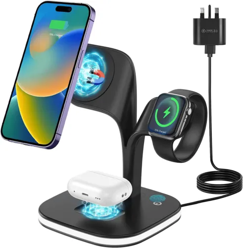 Wireless Charger Stand with LED Light