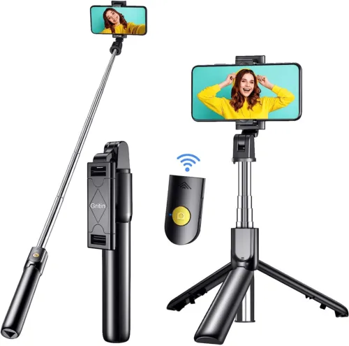 Bluetooth Selfie Stick with Extendable Tripod