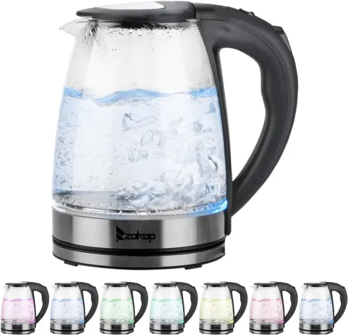 Electric Glass Kettle for Home Kitchen Office with UK Plug