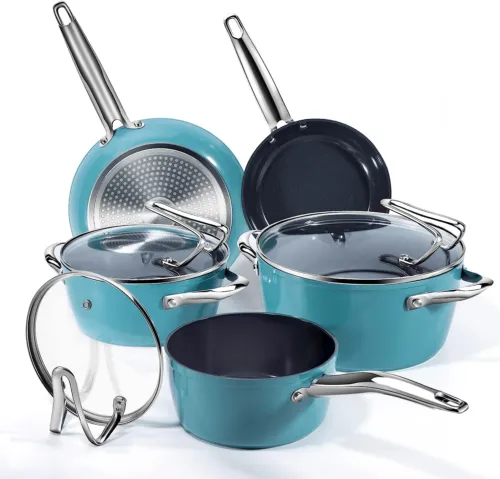 Set Ceramic Nonstick Pan and Pot Set