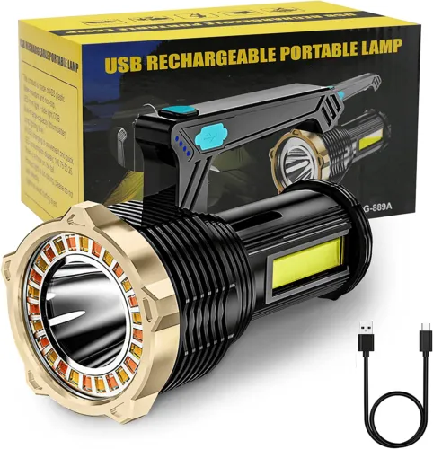 Super Bright Flashlight with Handle and COB