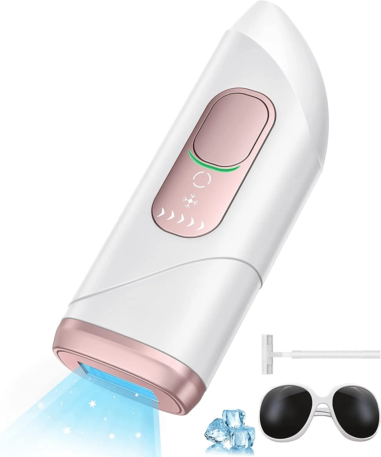 IPL Hair Removal Device with Double Ice Cooling System