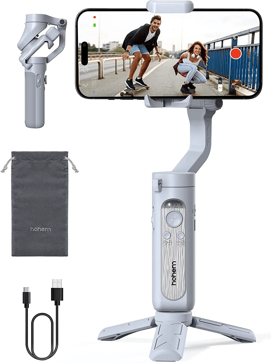 Gimbal for Smartphone Ultra-light Foldable Stabilizer for Android and iPhone