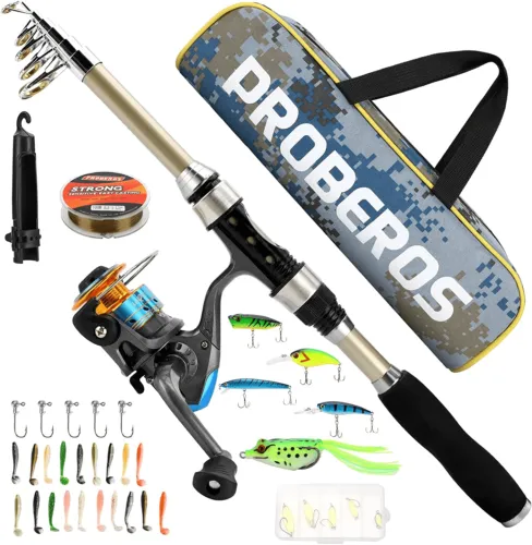 Telescopic Fishing Rod and Reel Combo Set