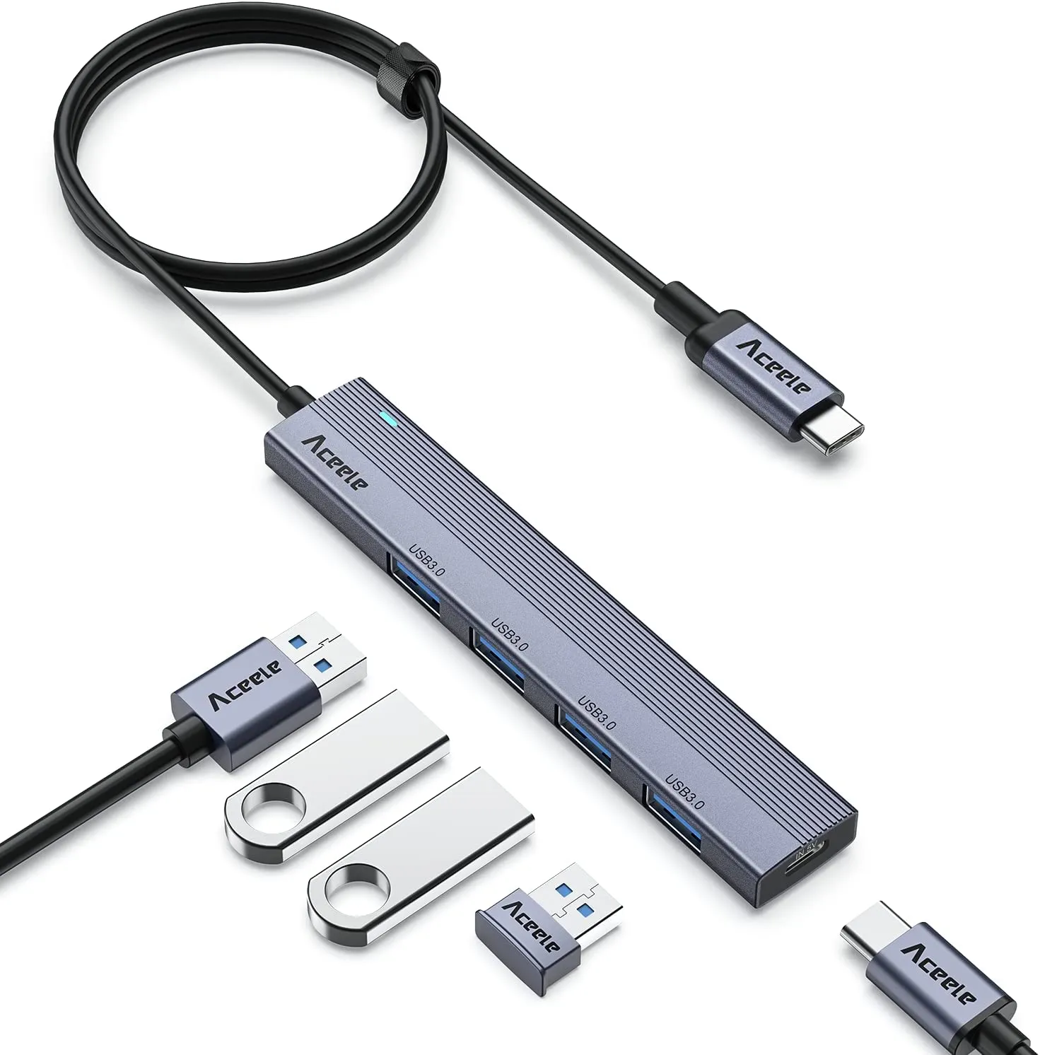 Ultra Slim USB Type C Adapter with Thunderbolt Port