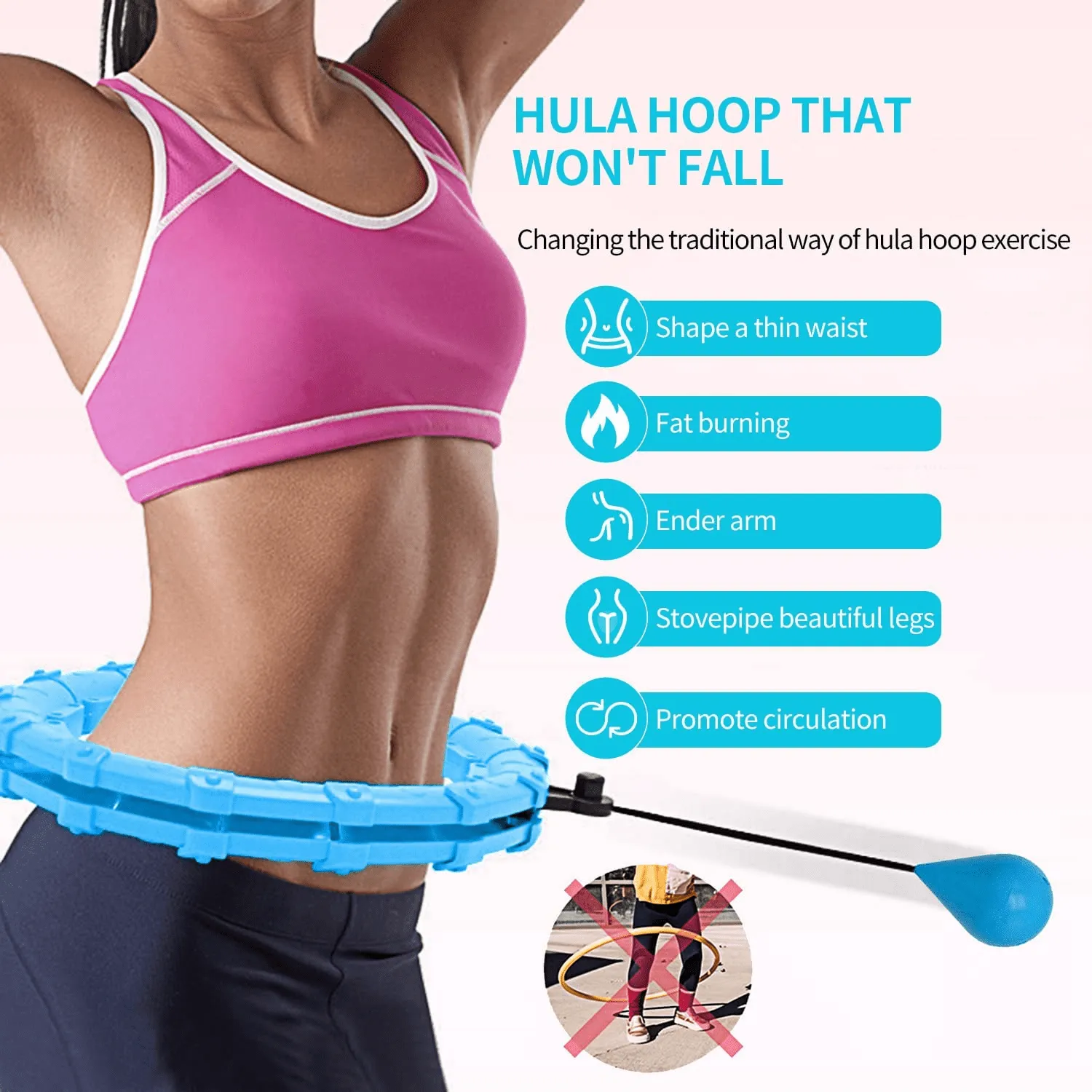 Auto Spinning Hoop Detachable Smart Hoops Detachable Ring