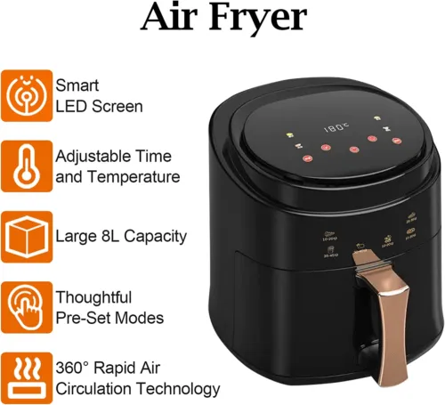 Air Fryer Oven with LED Touch Screen