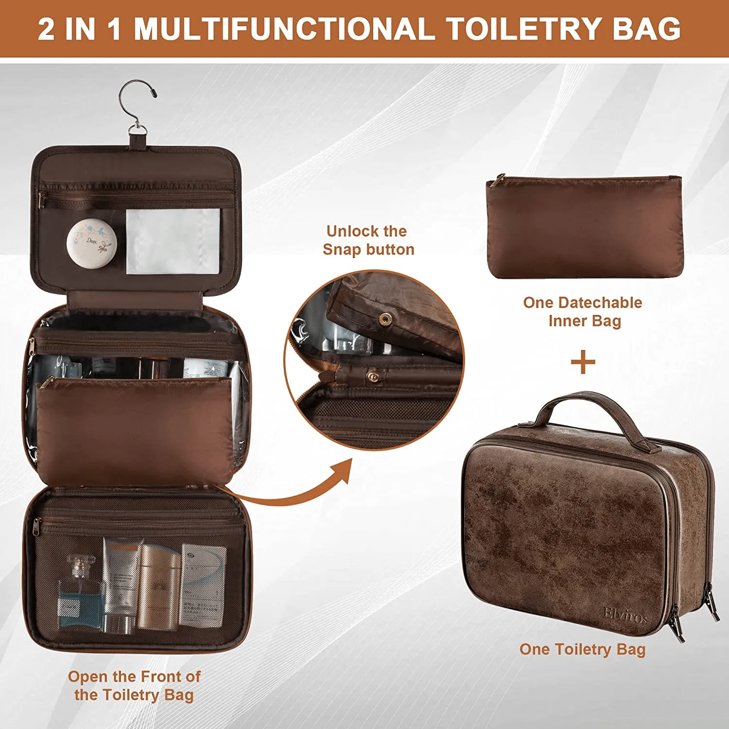 Travel Toiletry Bag for Women and Men